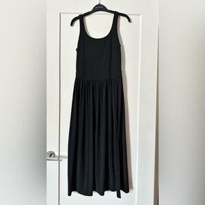 Blank maxi jersey dress with slit